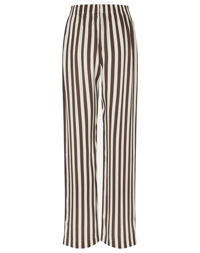 Stine Goya - Elasticated Long Bukser - Ivory Stripes 